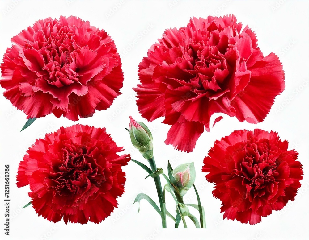 Set of flowers. Isolated on white background. Set of flowers. Isolated on white background.