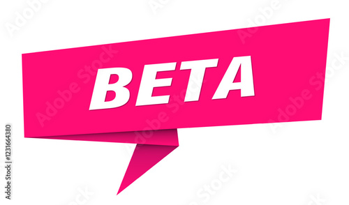 beta banner. beta speech bubble, label, sticker, sign template
