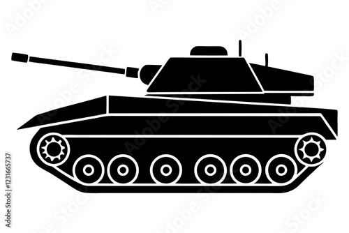 Tank war, Tank war army silhouette vector, Military tank Vector, icons, illustration, design.