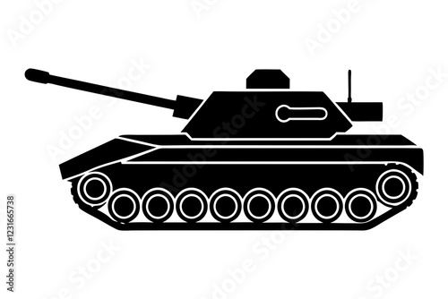 Tank war, Tank war army silhouette vector, Military tank Vector, icons, illustration, design.