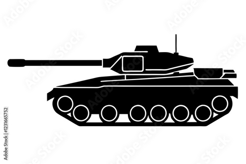 Tank war, Tank war army silhouette vector, Military tank Vector, icons, illustration, design.