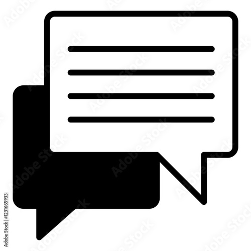 Communication line glyph icon