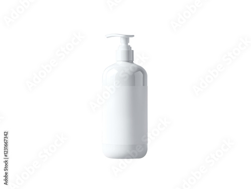 Cosmetic shampoo Bottle Mockup on transparent background