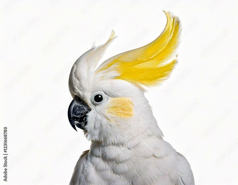 Sulphur-crested Cockatoo, Cacatua galerita, 30 years old, with crest Sulphur-crested Cockatoo, Cacatua galerita, 30 years old, with crest