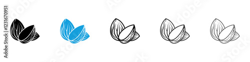 Almond icons vector illustration for ui