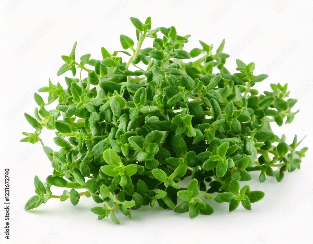 Thyme fresh isolated on white background. Spice closeup Thyme fresh isolated on white background. Spice closeup
