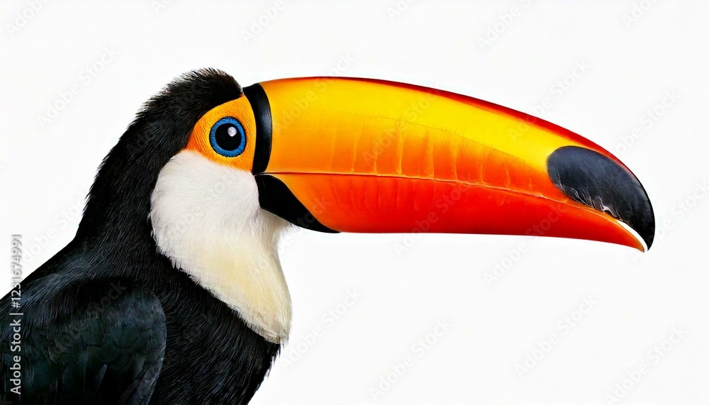 Toucan toco, Ramphastos toco, isolated on white Toucan toco, Ramphastos toco, isolated on white
