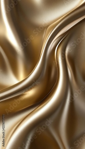 Abstract Gold Texture, Smooth Strokes, Clean Lines, Luxurious Background, No Gradient, Digital Art.