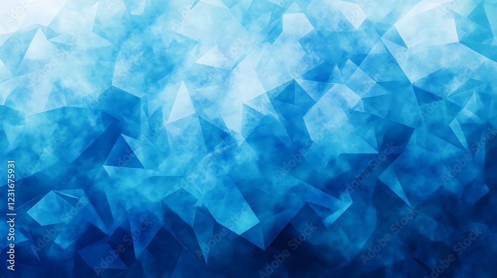 Abstract Blue Crystalline Geometric Background Design Abstract Blue Crystalline Geometric Background Design