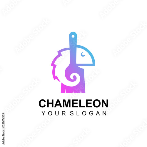 chameleon logo design