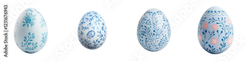 Vibrant Hand Painted Easter Eggs with Floral Patterns  Rustic traditional and artfully crafted Easter in pastel colors and botanical designs