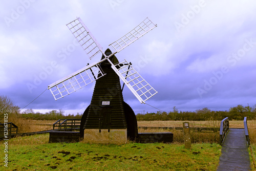 Windmill at Wicken Fen, Ely, Cambridgeshire. photo