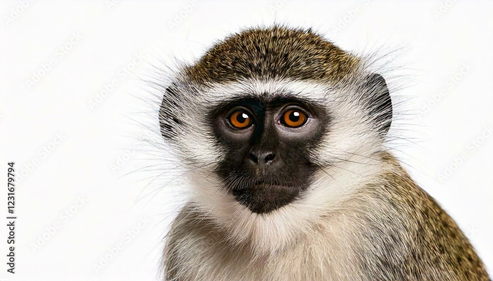 Obraz premium Vervet Monkey white