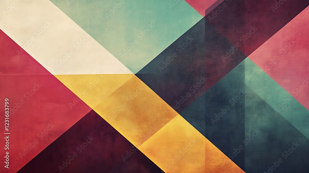 Abstract Geometric Pattern with Varied Hues Abstract Geometric Pattern with Varied Hues