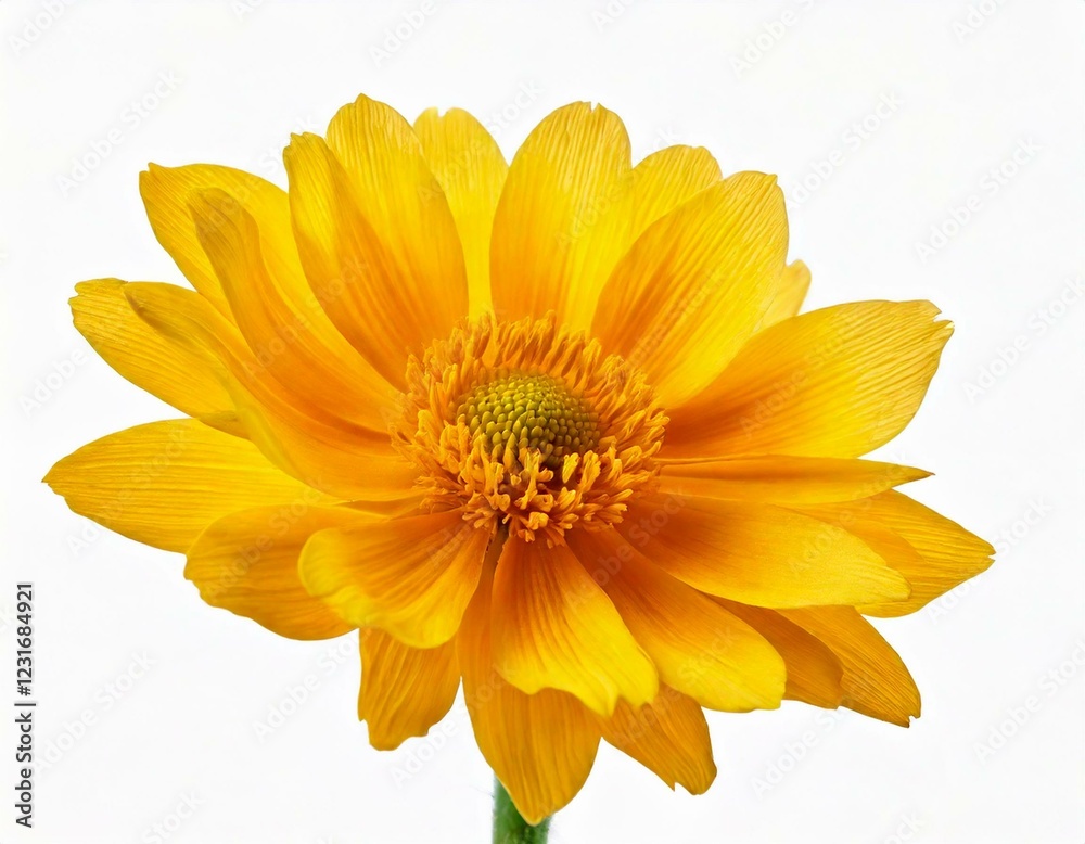 Obraz premium Yellow spring flower isolated on white background 