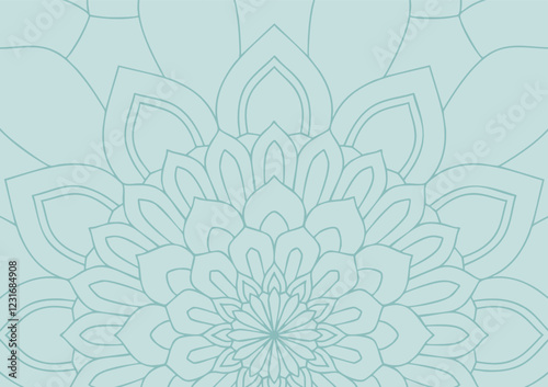 Green soft art pattern flower mandala background