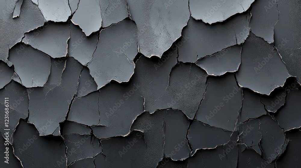 Cracked dark surface texture; abstract background design Cracked dark surface texture; abstract background design