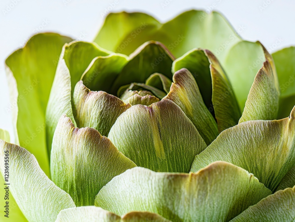 Fototapeta premium Close-up View of a Fresh Green Artichoke Flower Bud in Detail