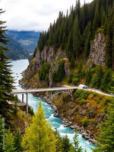 Liard River Bridge, British Columbia, Canada photo