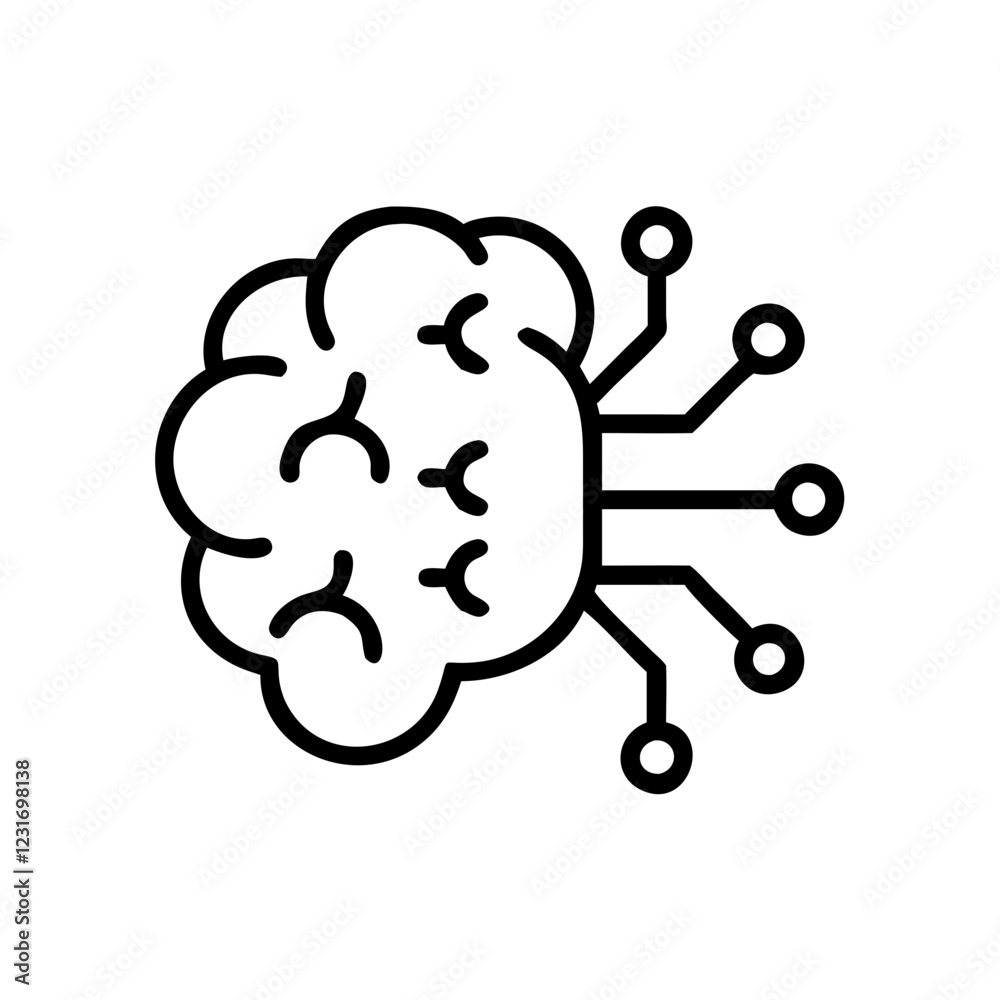 Modern Artificial Intelligence Icon Vector for Tech and Digital Innovation Modern Artificial Intelligence Icon Vector for Tech and Digital Innovation