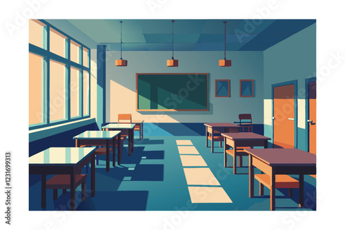 room with chairs and tables