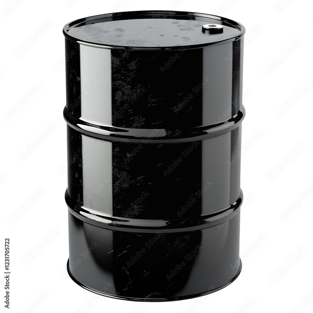 black industrial oil drum isolated on transparent background black industrial oil drum isolated on transparent background