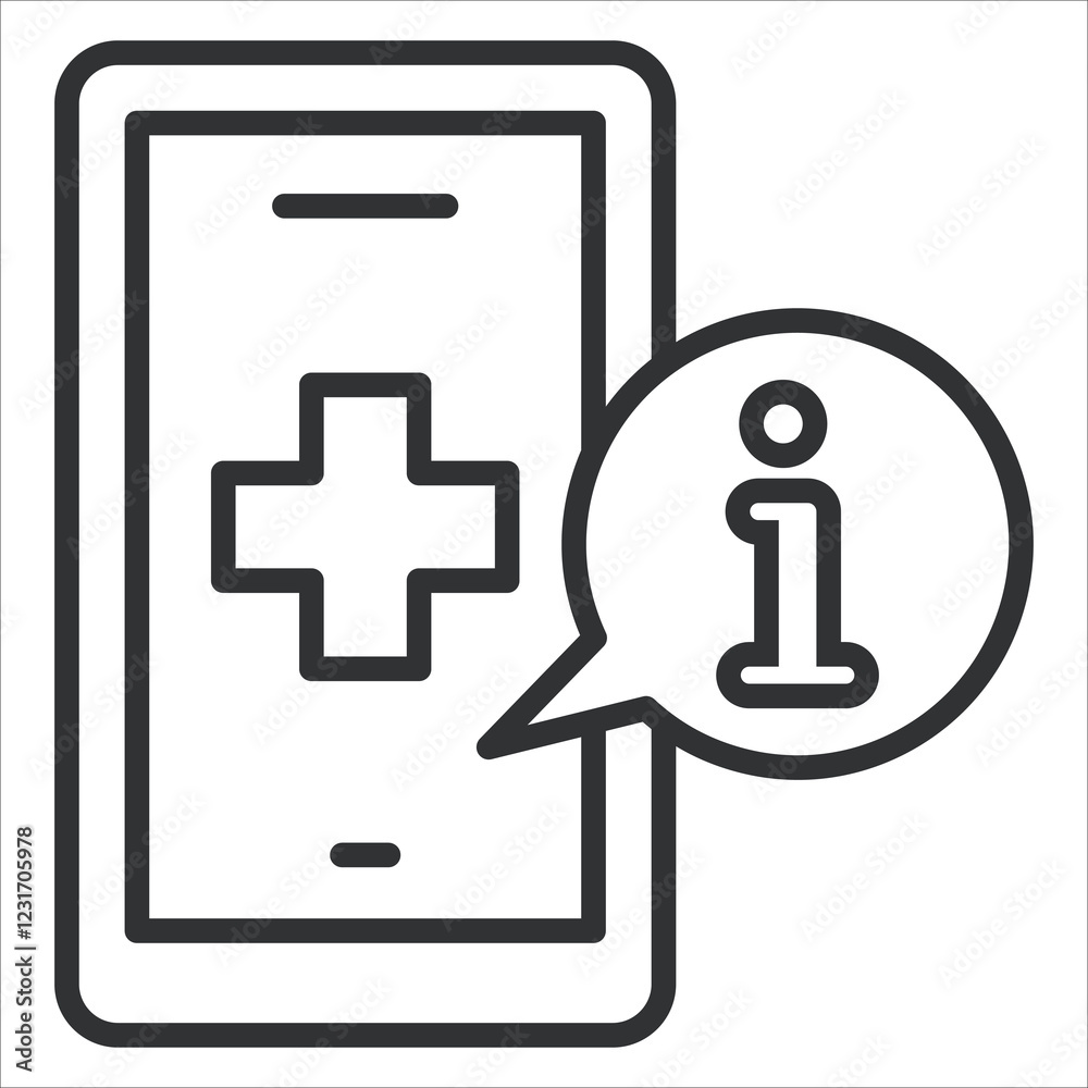 Health Information Icon Lineal Style. Vector Illustration Graphic Design