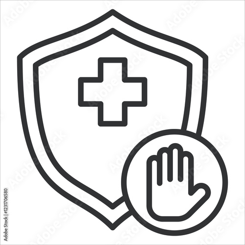Prevention Icon Lineal Style. Vector Illustration Graphic Design