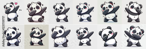 cute animal vector collection dancing dubbing