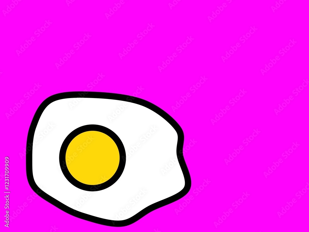目玉焼き、かわいいイラスト 目玉焼き、かわいいイラスト