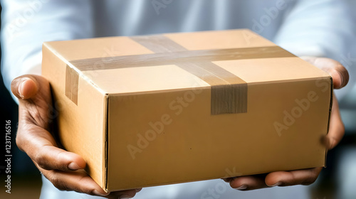 Photo - Hands Holding Cardboard Box, Delivery, Shipping, Package, Cardboard, Box, Holding, Hands, Tape, Brown