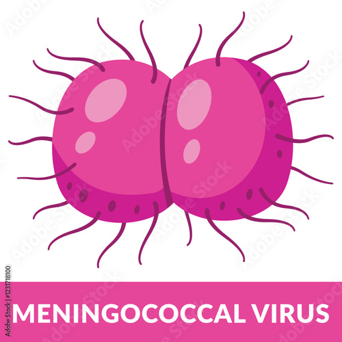 meningococcal virus design vector illustration