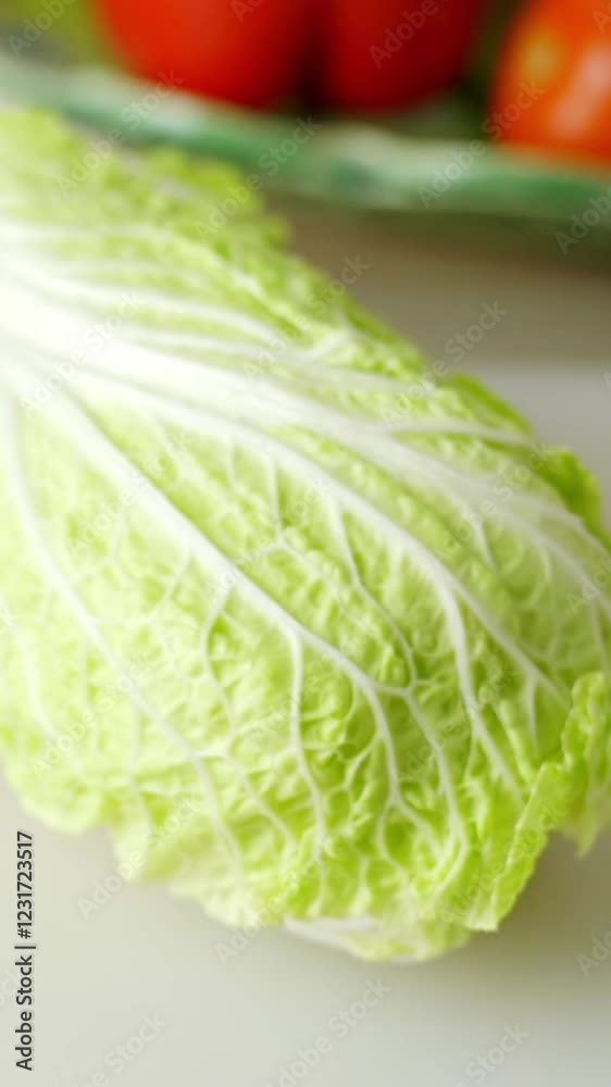 Fresh green cabbage leaves close-up, showing delicate texture and vibrant color Fresh green cabbage leaves close-up, showing delicate texture and vibrant color