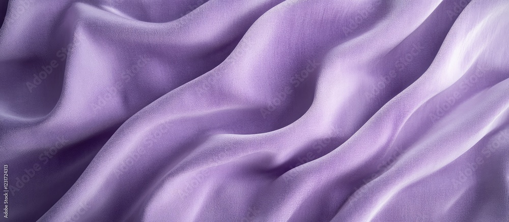 Obraz premium Light purple gray quilted microfiber fabric with a wavy texture creates a soft and fluffy backdrop ideal for design use and cozy aesthetics.