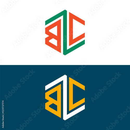 CB BC letter logo set design