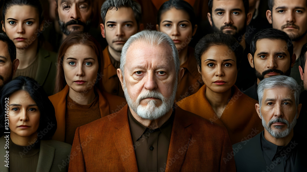 Realistic Illustration - Diverse Crowd, Unity, Community, Portrait, Society, People, Group, Faces, Togetherness, Multicultural Realistic Illustration - Diverse Crowd, Unity, Community, Portrait, Society, People, Group, Faces, Togetherness, Multicultural