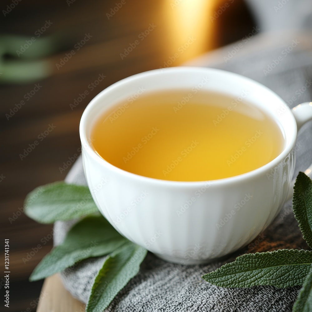 Burnout recovery mental concept. A delicate cup of herbal tea on a textured surface. Burnout recovery mental concept. A delicate cup of herbal tea on a textured surface.