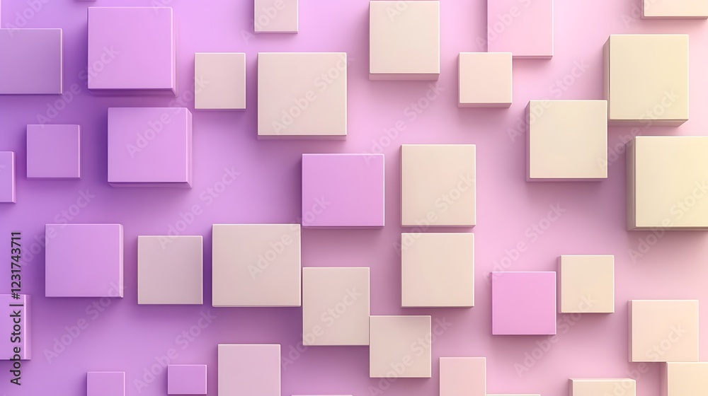 Abstract Pastel Cubes Geometric Pattern Design Abstract Pastel Cubes Geometric Pattern Design