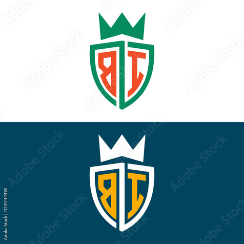 BI IB letter logo set design