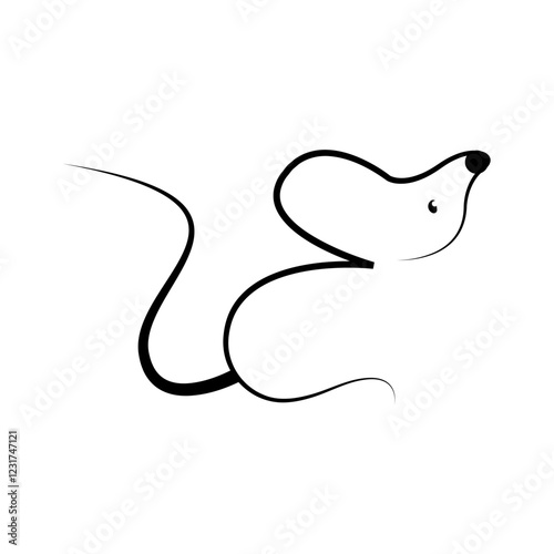 black rat logo illustration