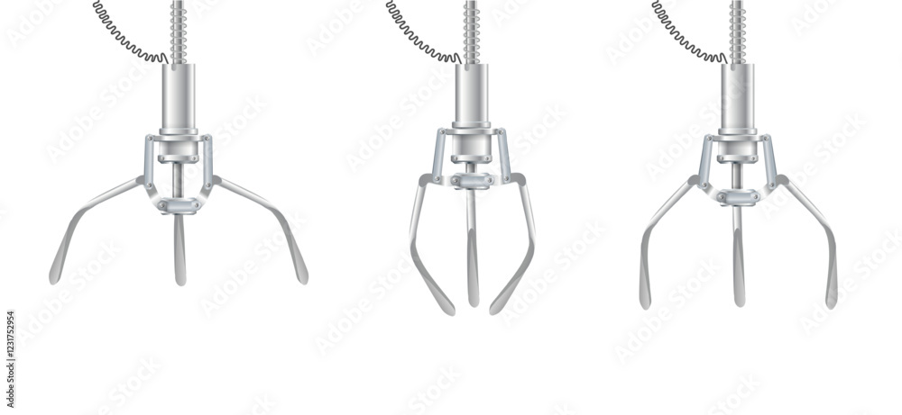 Gripper arm. Slot machine elevator machine for getting toys and prizes. Mechanical gripper tentacles. Vector Gripper arm. Slot machine elevator machine for getting toys and prizes. Mechanical gripper tentacles. Vector