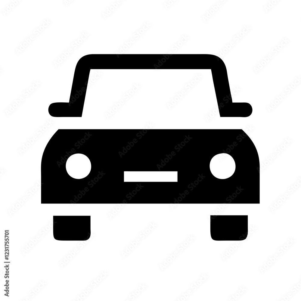 Car Front Icon Representing Automotive Design and Transportation Car Front Icon Representing Automotive Design and Transportation