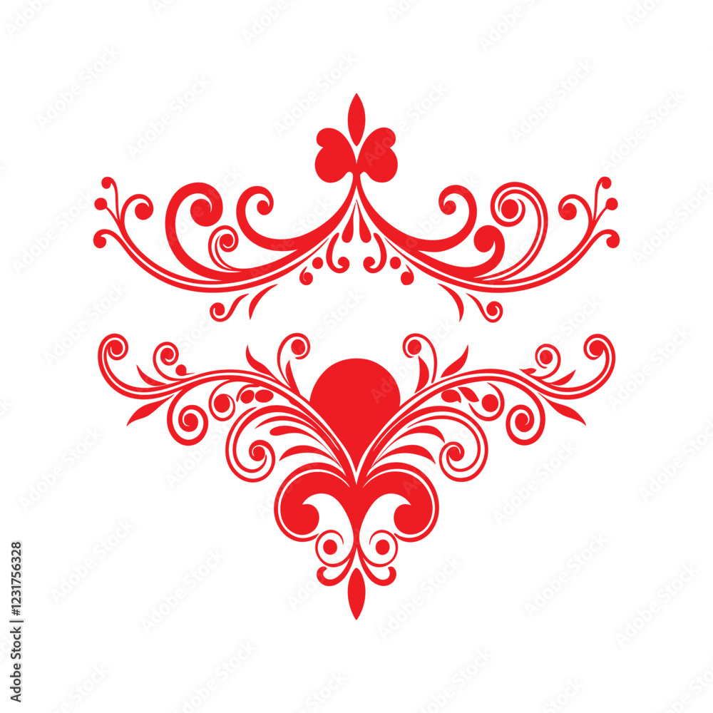 Hand-Drawn Ornament & Victorian Design Element Hand-Drawn Ornament & Victorian Design Element