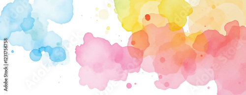 Holi colorful abstract liquid watercolor background with artistic, paint, splashes, grunge, splatter, texture, powder, Artwork for creative banner, card, template, effect, ink, blot design vector