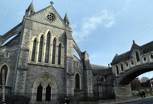 Photography Detail of the facade of a church in Dublin
