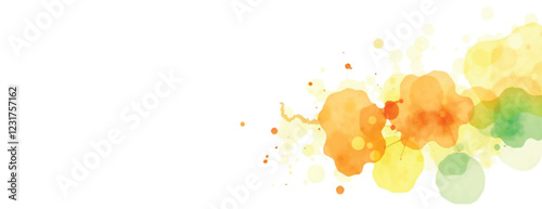 Holi colorful abstract liquid watercolor background with artistic, paint, splashes, grunge, splatter, texture, powder, Artwork for creative banner, card, template, effect, ink, blot design vector