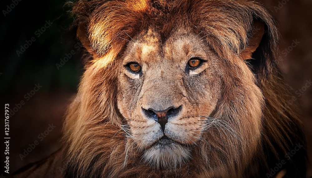 Naklejka premium close up of a lion
