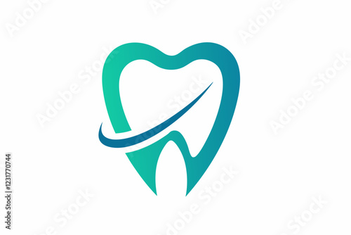 dental logo design concept on white background