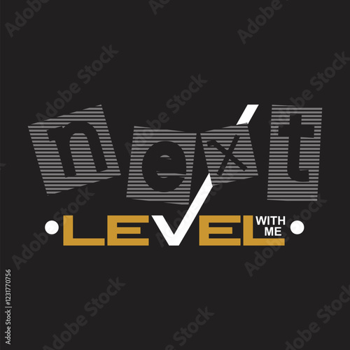 next level design typography vector illustration