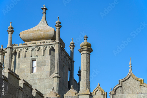 Fragment of the towers of the Vorontsov Palace. Alupka, Crimea photo